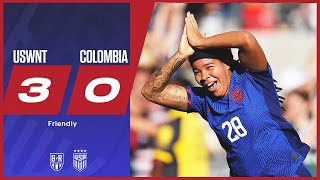 USA ride second half to win over Colombia  USWNT 30 Colombia  Official Game Highlights [upl. by Reemas529]