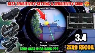 NEW UPDATE 34 🔥BEST SENSITIVITY CODECONTROL SETTINGS BGMIPUBG MOBILE  BGMI AFTER UPDATE 34 [upl. by Freya]