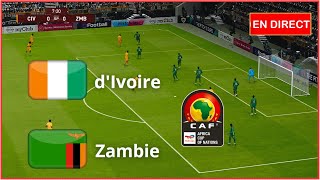 Côte dIvoire vs Zambie en direct Éliminatoires Coupe dAfrique Simulation football Gameplay PC [upl. by Nnahgiel]