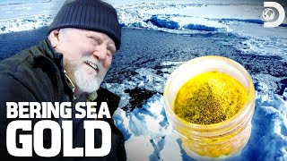 Vernon Mines His Best Claim on Very Thin Ice  Bering Sea Gold [upl. by Crisey264]