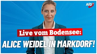 Live vom Bodensee Alice Weidel in Markdorf  AfD [upl. by Nore]