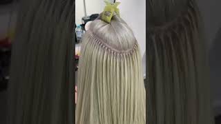 Great Lengths Ultrasonic Hair Extension Application [upl. by Georgia]