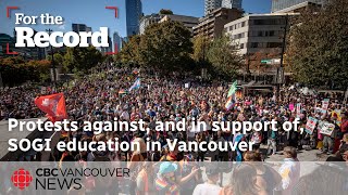 IN PICTURES Protests against and in support of SOGI education in Vancouver [upl. by Behlau]