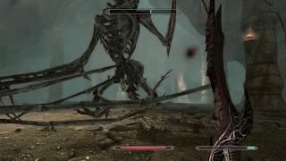 Skyrim Boss Fight  Skeletal Dragon LEGENDARY [upl. by Heigl956]