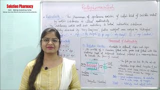 Inorganic Chemistry 43 Radiopharmaceuticals Radio Activity Measurement of Radioactivity [upl. by Rafe353]