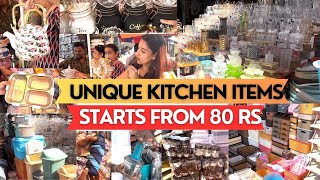 Cheapest Kitchen Items Market In Mumbai  Crawford Market  Crockery items At Wholesale Price [upl. by Zolner]