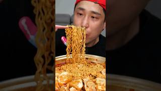 ASMR Spicy Noodles amp Dumpling 🍜🥟🔥 MUKBANG [upl. by Aihseit]