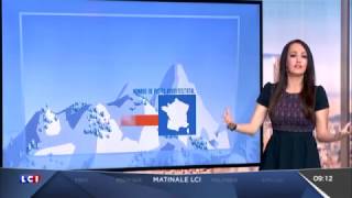 LA METEO DES NEIGES dALEXANDRA BLANC le 2017 02 16 sur LCI [upl. by Trescha834]