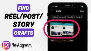 How to Find Drafts on Instagram  Story Reels and Post Drafts [upl. by Doughty]