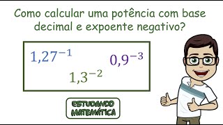 Como calcular uma potência com base decimal e expoente negativo  BNCC [upl. by Ynttirb739]