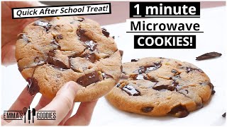 1 Minute Microwave CHOCOLATE CHIP COOKIE  The EASIEST Chocolate Chip Cookies Recipe [upl. by Sudoeht96]