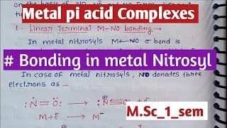 Metal Nitrosyl Bonding in metal Nitrosyl [upl. by Nathaniel]