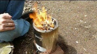 Woodgas Camp Stove TopLit Updraft Gasifier [upl. by Eugene]