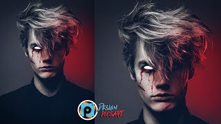 picsart tutorial Demon look make in pics art😱😱 [upl. by Annekcm]