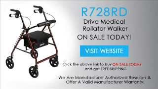 R728RD Rollator Walker by Drive Medical and Get the Best Price Here [upl. by Nioe]