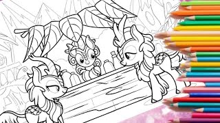 My little pony kirins coloring book MLP coloring pages for kids [upl. by Jerry]