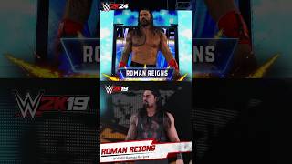 WWE 2K19 VS WWE 2K24 Ft Roman Reigns 🔥 shorts viral [upl. by Aynatahs670]