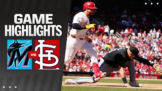 Marlins vs Cardinals Game Highlights 4624  MLB Highlights [upl. by Wilcox]