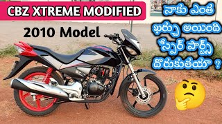 Hero Honda CBZ Xtreme Full Modified  Repainting Restoration Total cost [upl. by Zebulon]