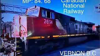 CN Freight Train In Vernon  BC  Canada 2024 [upl. by Touber875]