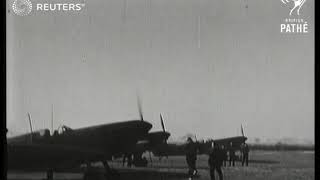 RAF Spitfire fighter squadron goes into action in England 1940 [upl. by Cassilda161]