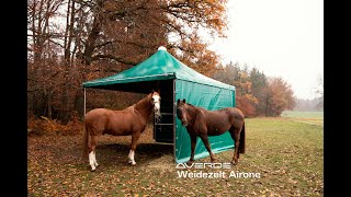 AVERDE Weidezelt Airone Zelt Pferdekoppel Offenstall [upl. by Haggi]