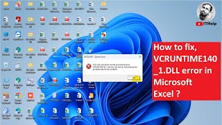 HOW TO FIX EXCELEXE VCRUNTIME1401DLL ERROR  How to solved vcruntime1401dll error in excel [upl. by Ahcropal]