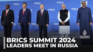 BRICS leaders meet in Russia Summit in Kazan is first to include new members [upl. by Satterlee]