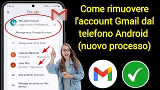 Come rimuovere laccount Gmail dal telefono Android nuovo processo  RIMUOVERE LACCOUNT GOOGLE [upl. by Jodee]