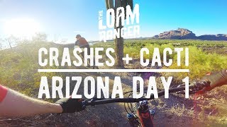 CRASHES AND CACTI  Mountain Biking Hawes In Phoenix [upl. by Bonnice]