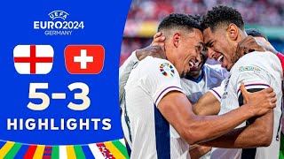 England vs Switzerland 53 HIGHLIGHTS  EURO 2024 [upl. by Ahsiki521]