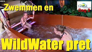 ZWEMMEN en WILDWATER GLIJBANEN tijdens de zomervakantie 2020 en savonds BINGO Dag 2 2016 [upl. by Airetnohs868]