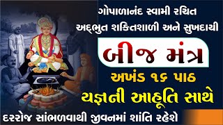 મહા શક્તિશાળી amp શાંતિદાયક બીજ મંત્રના 16 પાઠ  bij mantra gopalanand swami  sardhar beej mantra [upl. by Emlynn]