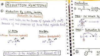 24 Reduction of Aldehyde ketone By LiAlH4 NaBH4 chapter12 class12 neet jee organicchemistry [upl. by Smitty]