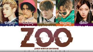 2021 SMTOWN NCT x aespa  ZOO Lyrics Color CodedHanRomEng [upl. by Isleana]