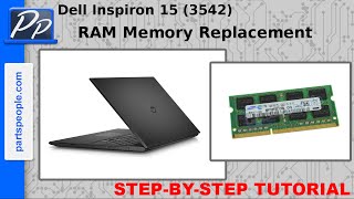 Dell Inspiron 15 3542  3543 RAM Memory Video Tutorial Teardown [upl. by Ellerey]