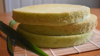 Pandan Chiffon Layer Cake  Sponge Cake [upl. by Saideman]