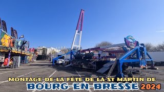 Le montage de la fête foraine de BourgenBresse 2024 [upl. by Hetti981]