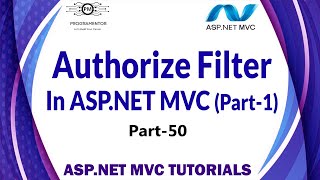 50  Authorize Filter In ASPNET MVC  Authorization In ASPNET MVC  Tutorial  Part1 HindiUrdu [upl. by Josias242]