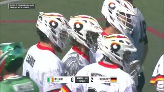 Germany vs Ireland Mens World Lacrosse Championship 2023 11th Place Game [upl. by Hteazile525]