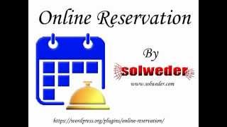 Online Reservation Video Overview  Wordpress Plugin [upl. by Heath]