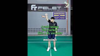 Tips❗Avoid using the racket like a fly swatter🏸 badmintonmalaysia setbadmintonacademy [upl. by Boy]