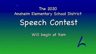 Anaheim Elementary School District Speech Contest  Live Broadcast [upl. by Nairred]