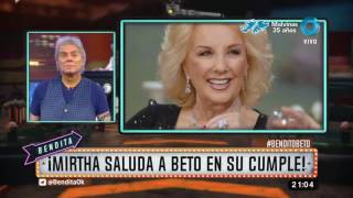 ¡Mirtha saluda a Beto en su cumpleaños [upl. by Shumway]