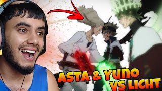 Asta Yuno Vs Licht BLACK CLOVER ‼️ REACTION Best Fights In Anime History  Part2 [upl. by Akilegna]