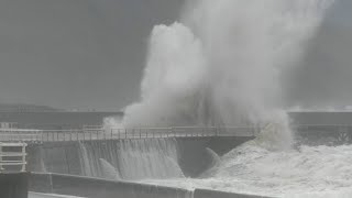 Storm Eunice  Aberystwyth 18th February 2022  Large Waves [upl. by Ococ232]