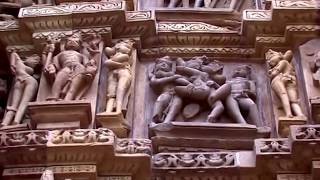 Khajuraho Temple of Love  Sculptures of the Khajuraho Temples [upl. by Vashti102]