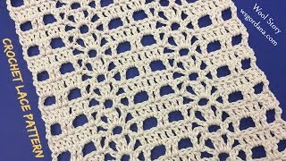 DIY Tutorial Crochet Easy Lace Pattern Čipkana mustra [upl. by Folger]