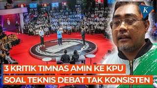 Jelang Debat Ketiga Kubu AniesMuhaimin Kritik KPU Tak Konsisten soal Teknis Debat [upl. by Drauode]