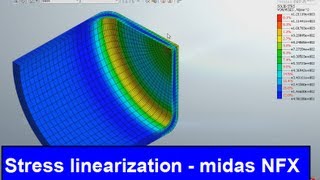 Midas NFX 2013  Stress linearization tutorial [upl. by Scarface]